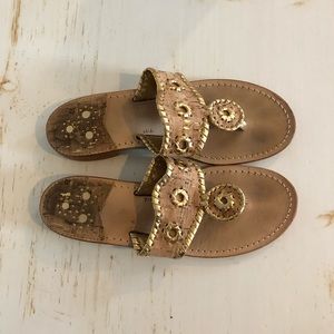 Jack Rogers gold cork sandals size 7